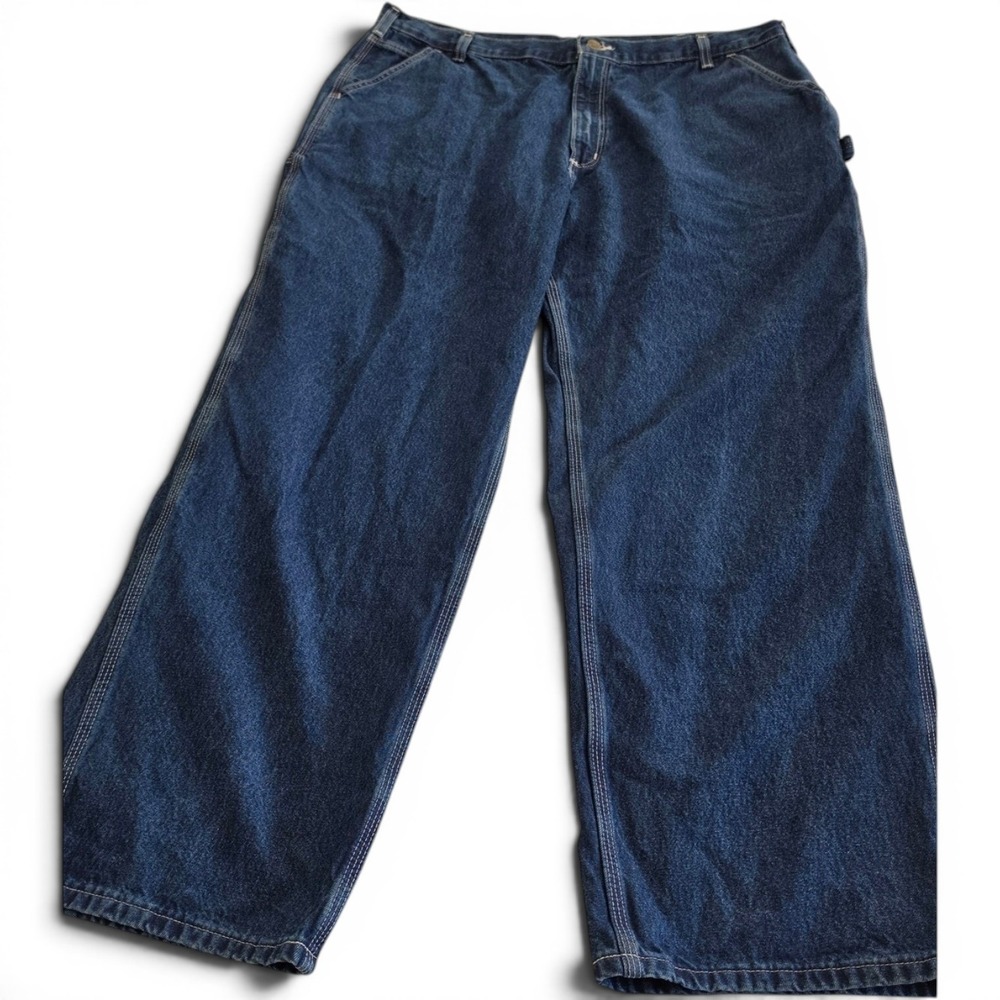 Carhartt Loose Original Fit Carpenter Jeans Men's 42x32 Dark Wash 2018